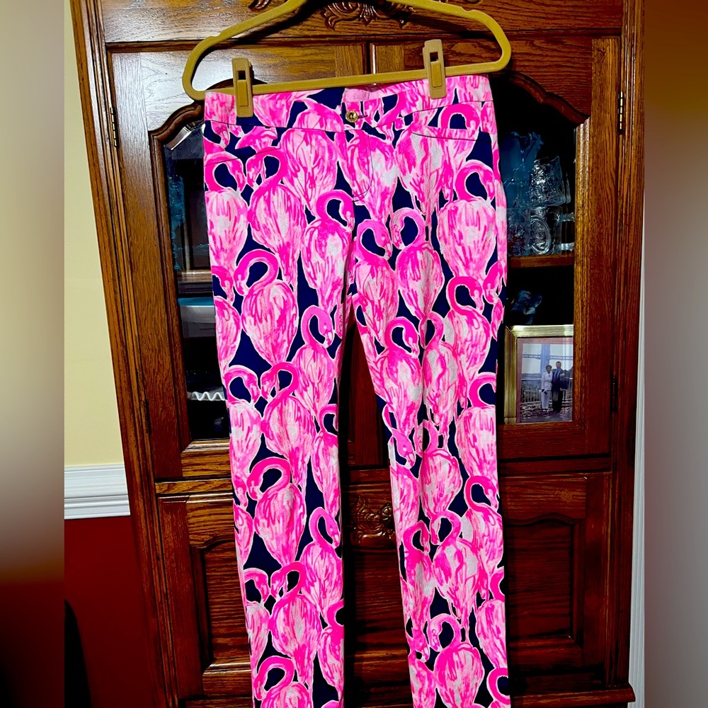 Lilly Pulitzer Kelly Skinny Ankle Pants Flamingo